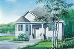 Traditional House Plan Front Photo 01 - Belfort Narrow Lot Home 032D-0158 - Search House Plans and More