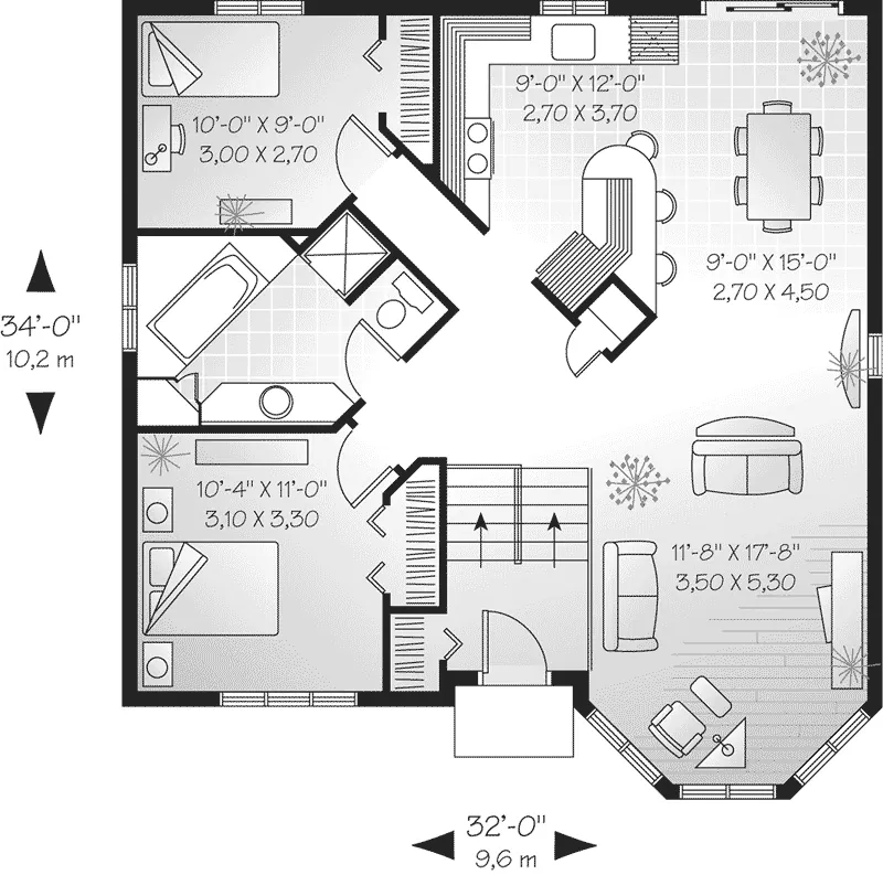 Ranch House Plan First Floor - Pierreport Victorian Style Home 032D-0161 - Shop House Plans and More