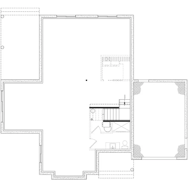 Southern House Plan Basement Floor - Coral Springs Stucco Ranch Home 032D-0166 - Search House Plans and More