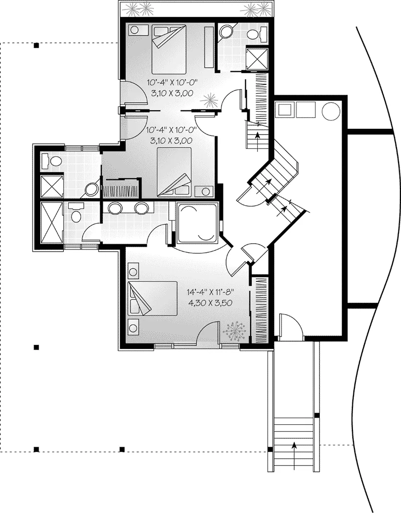Lake House Plan Lower Level Floor - Sweden Waterfront Home 032D-0175 - Shop House Plans and More