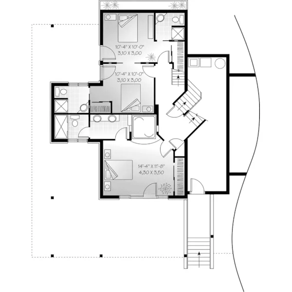 Waterfront House Plan Lower Level Floor - Sweden Waterfront Home 032D-0175 - Shop House Plans and More