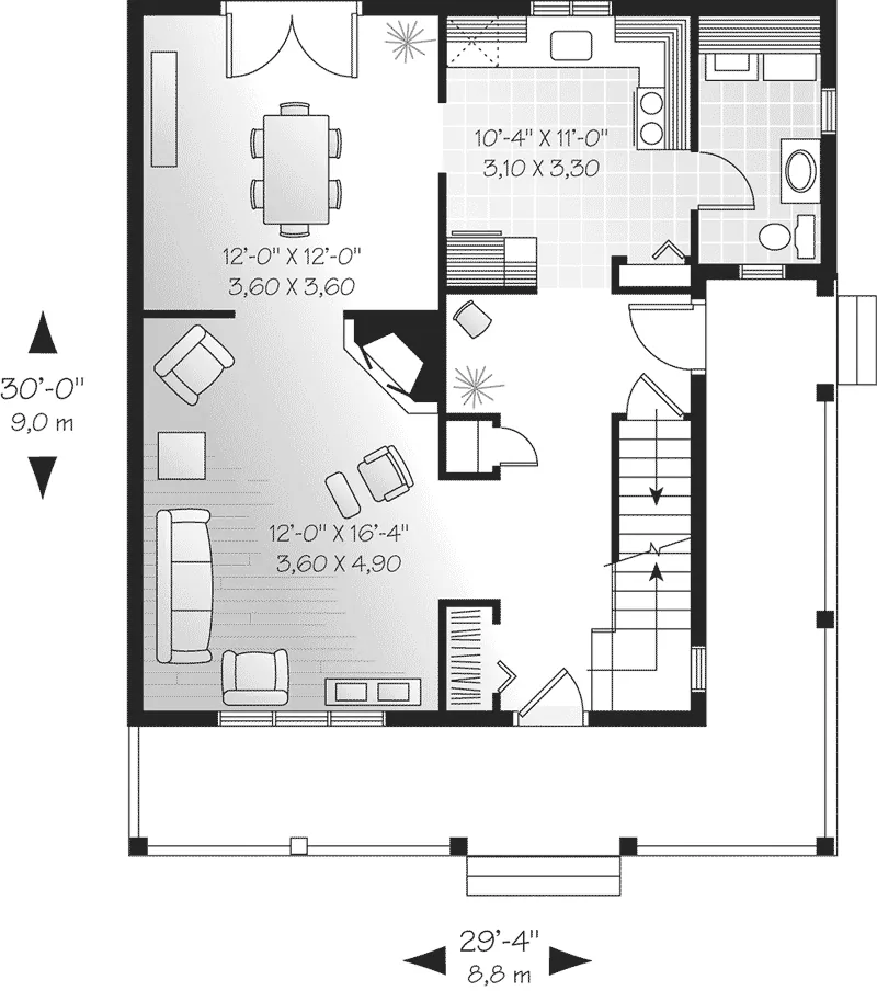 First Floor - Fanwood Country Home 032D-0195 - Search House Plans and More
