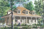 Southern House Plan Front Image - Roslyn Hill Colonial Home 032D-0203 - Shop House Plans and More