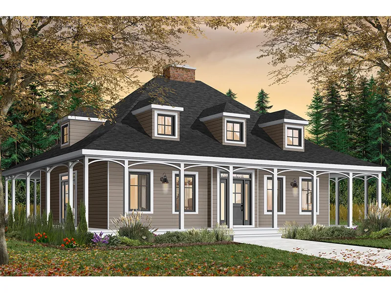 Country House Plan Front Photo 03 - Roslyn Hill Colonial Home 032D-0203 - Shop House Plans and More