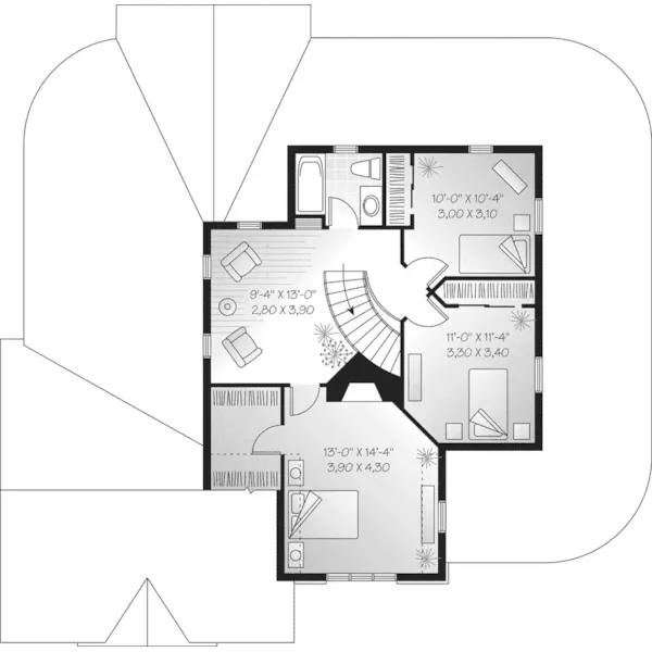 Modern House Plan Second Floor - Corolla Craftsman Farmhouse 032D-0216 - Search House Plans and More