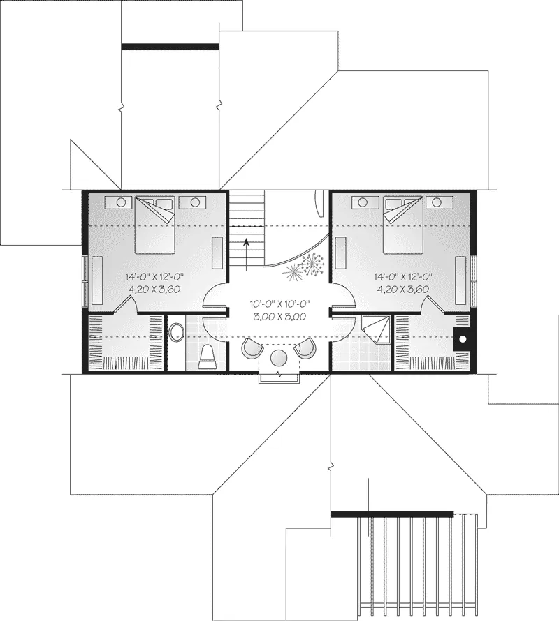 Neoclassical House Plan Second Floor - Engelhead Neoclassical Home 032D-0220 - Search House Plans and More