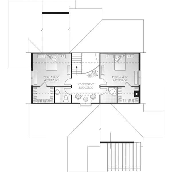 Neoclassical House Plan Second Floor - Engelhead Neoclassical Home 032D-0220 - Search House Plans and More