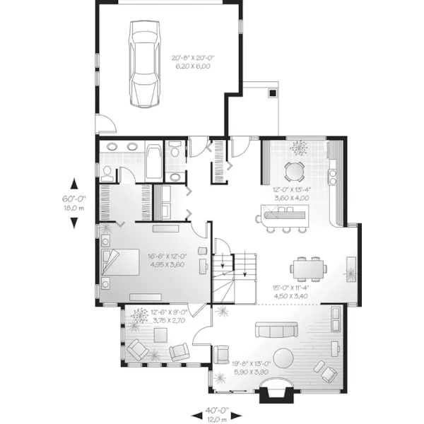 Traditional House Plan First Floor - Bodie Island Vacation Style Home 032D-0221 - Search House Plans and More