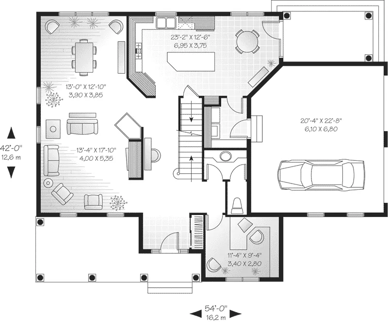 Bungalow House Plan First Floor - Glenview Country Bungalow Home 032D-0227 - Search House Plans and More
