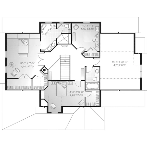 Country House Plan Second Floor - Glenview Country Bungalow Home 032D-0227 - Search House Plans and More