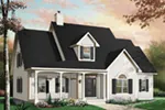 Traditional House Plan Front Photo 02 - Glenview Country Bungalow Home 032D-0227 - Search House Plans and More