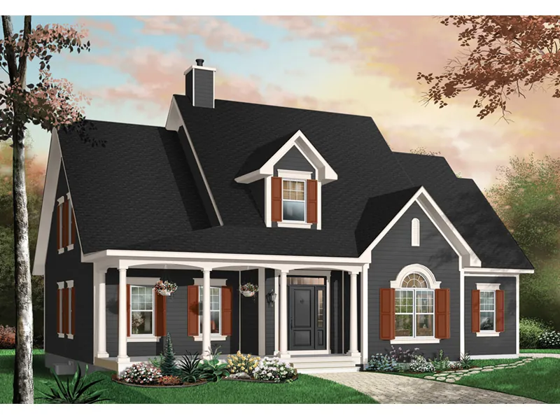 Traditional House Plan Front Photo 03 - Glenview Country Bungalow Home 032D-0227 - Search House Plans and More