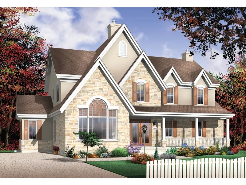 Traditional House Plan Front Photo 02 - Bethel Farm European Home 032D-0228 - Search House Plans and More