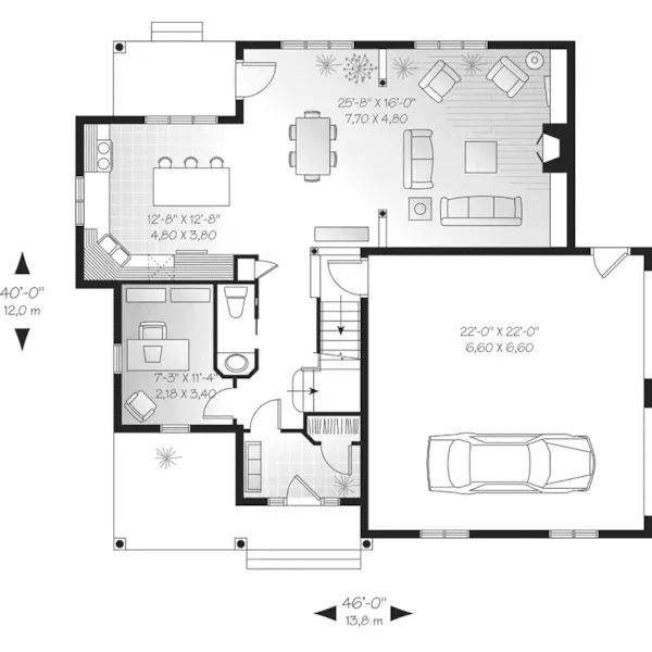 Neoclassical House Plan First Floor - Grantsboro Southern Home 032D-0229 - Search House Plans and More