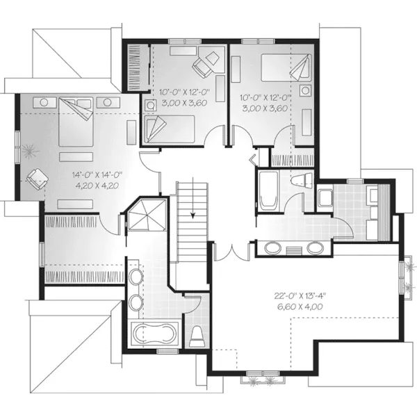 Neoclassical House Plan Second Floor - Grantsboro Southern Home 032D-0229 - Search House Plans and More