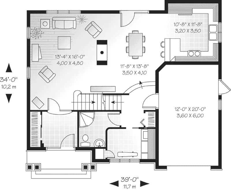 European House Plan First Floor - Wilmington Crest English Home 032D-0230 - Shop House Plans and More