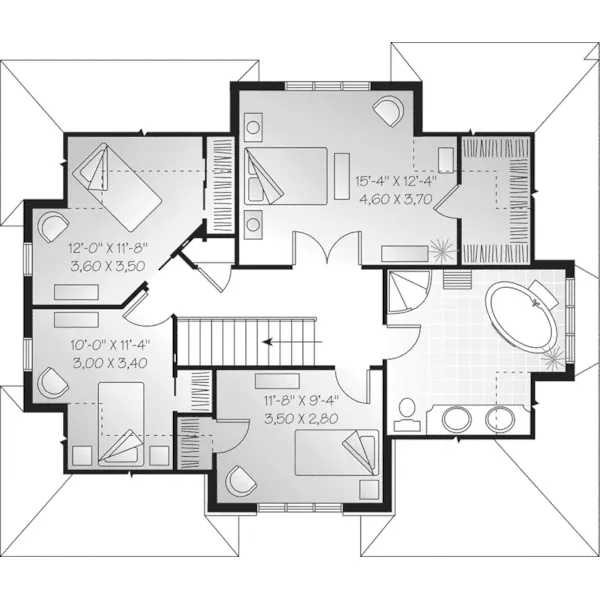 European House Plan Second Floor - Wilmington Crest English Home 032D-0230 - Shop House Plans and More