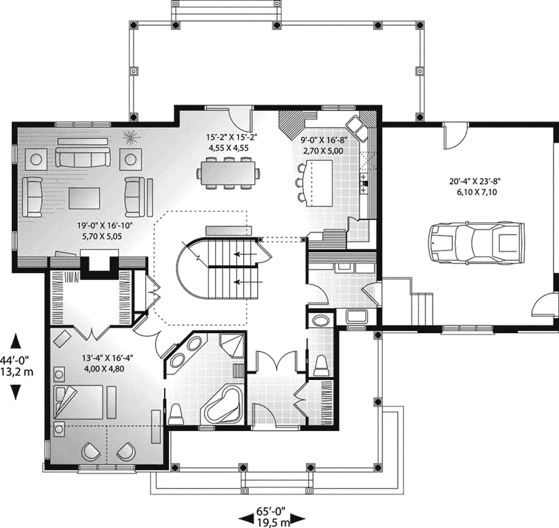 Country House Plan First Floor - Laurenburg Country Farmhouse 032D-0231 - Shop House Plans and More