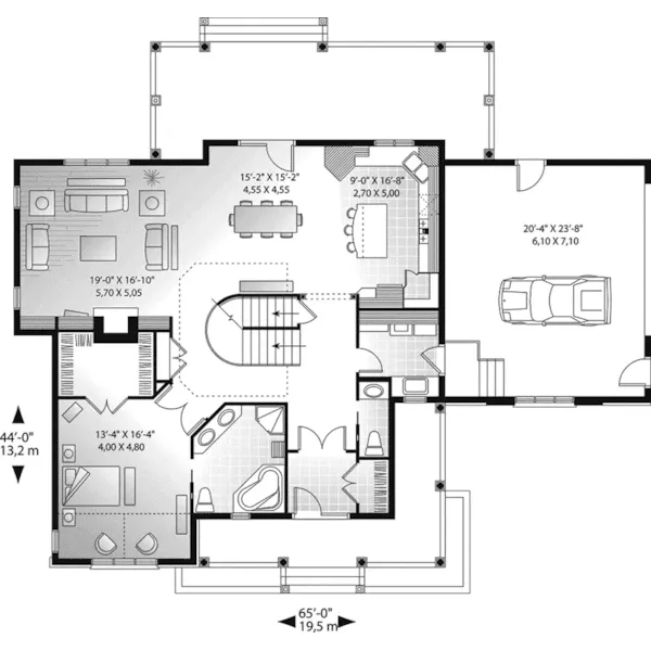 Traditional House Plan First Floor - Laurenburg Country Farmhouse 032D-0231 - Shop House Plans and More