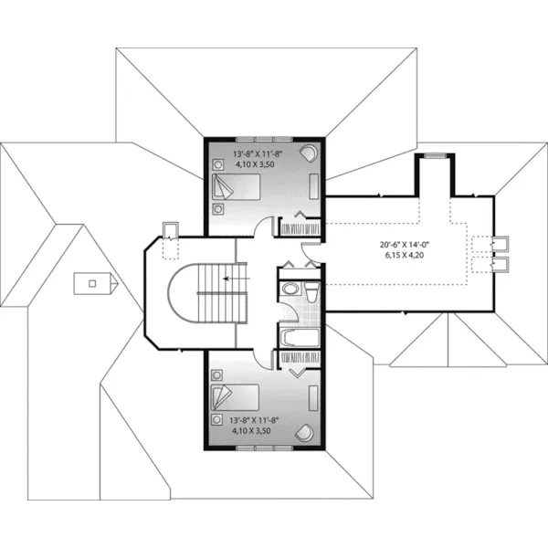 Traditional House Plan Second Floor - Laurenburg Country Farmhouse 032D-0231 - Shop House Plans and More