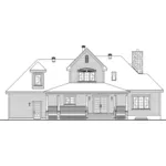 Traditional House Plan Rear Elevation - Laurenburg Country Farmhouse 032D-0231 - Shop House Plans and More