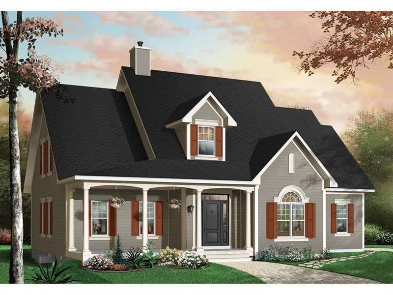 Farmhouse Plan Front Photo 01 - Caswell Place Country Home 032D-0232 - Search House Plans and More
