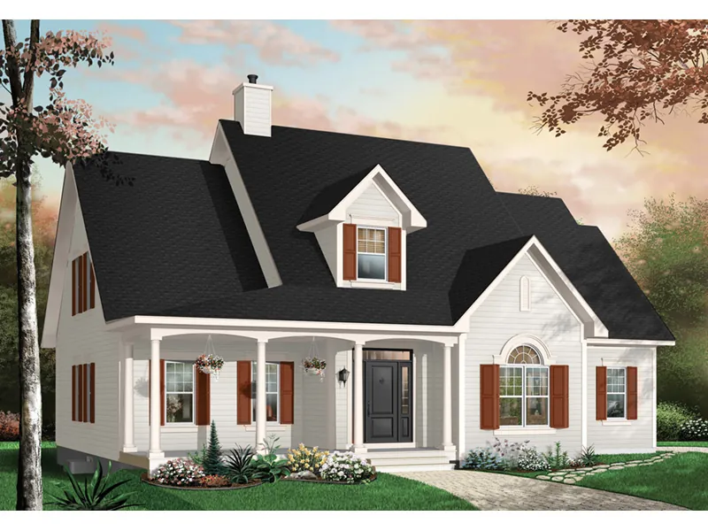 Farmhouse Plan Front Photo 03 - Caswell Place Country Home 032D-0232 - Search House Plans and More