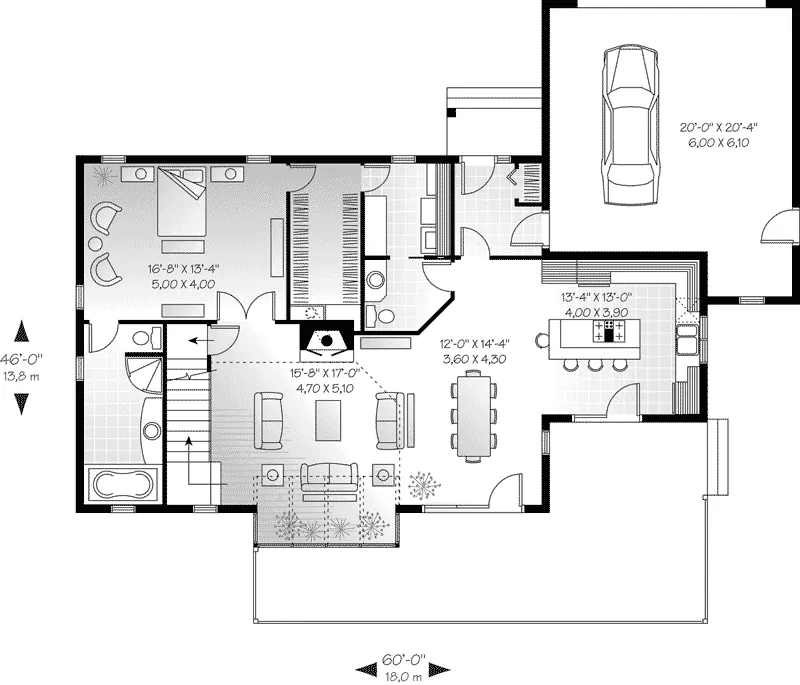 Lake House Plan First Floor - Topsail Waterfront Home 032D-0233 - Shop House Plans and More