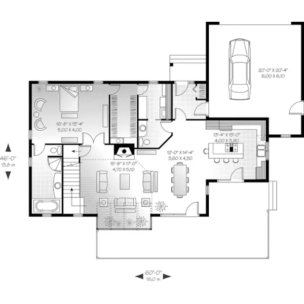 Modern House Plan First Floor - Topsail Waterfront Home 032D-0233 - Shop House Plans and More