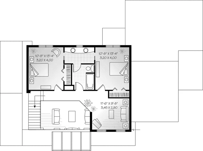 Lake House Plan Second Floor - Topsail Waterfront Home 032D-0233 - Shop House Plans and More