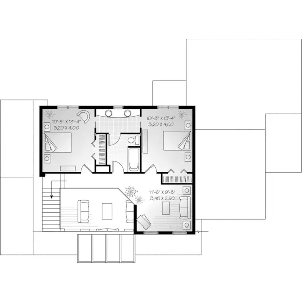 Modern House Plan Second Floor - Topsail Waterfront Home 032D-0233 - Shop House Plans and More