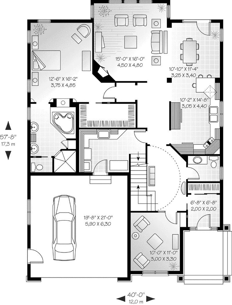 First Floor - Verona Terrace European Home 032D-0235 - Shop House Plans and More