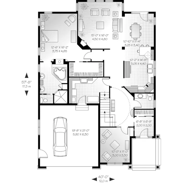 First Floor - Verona Terrace European Home 032D-0235 - Shop House Plans and More