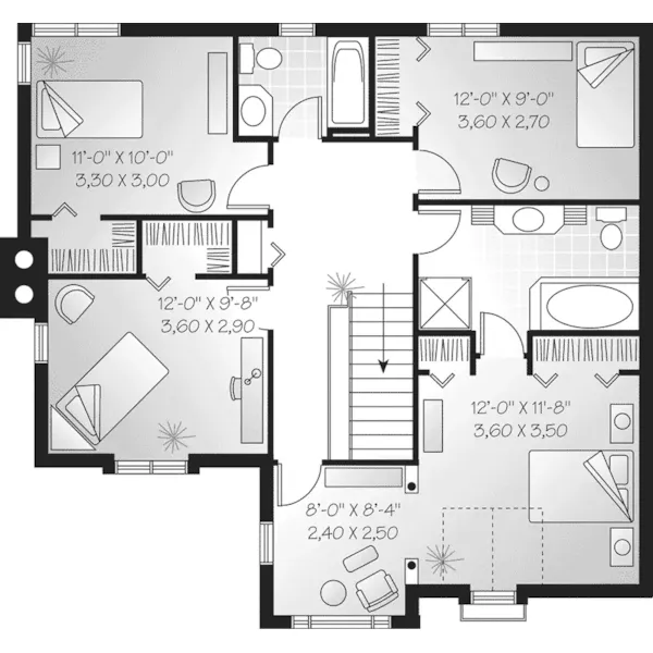 Second Floor - Kelford Traditional Home 032D-0236 - Search House Plans and More