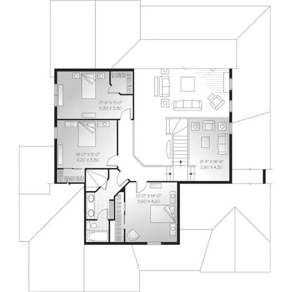 Traditional House Plan Second Floor - Harbinger Country Home 032D-0237 - Search House Plans and More