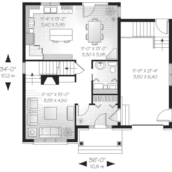 First Floor - Durham Crest European Home 032D-0239 - Search House Plans and More