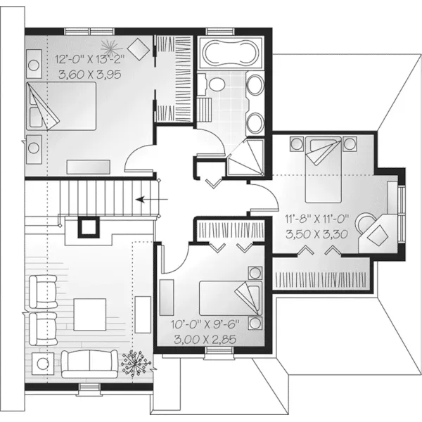 Second Floor - Durham Crest European Home 032D-0239 - Search House Plans and More