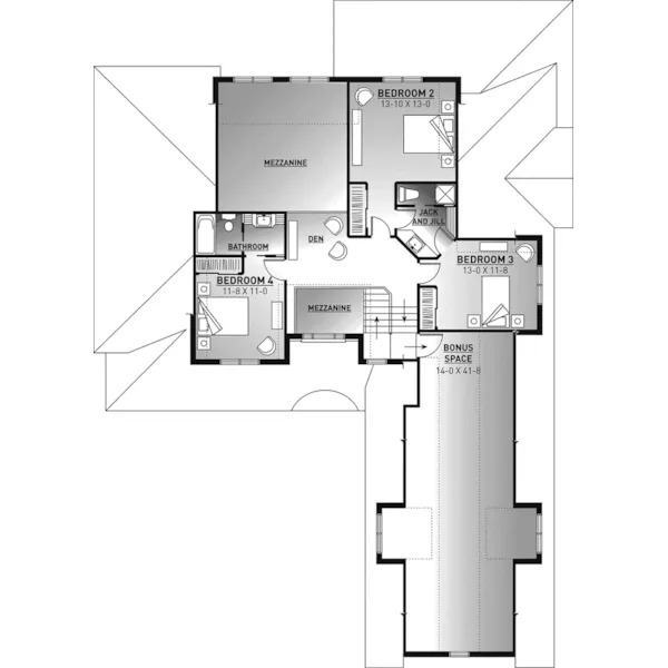 Traditional House Plan Second Floor - Olin Luxury Arts And Crafts Home 032D-0241 - Shop House Plans and More