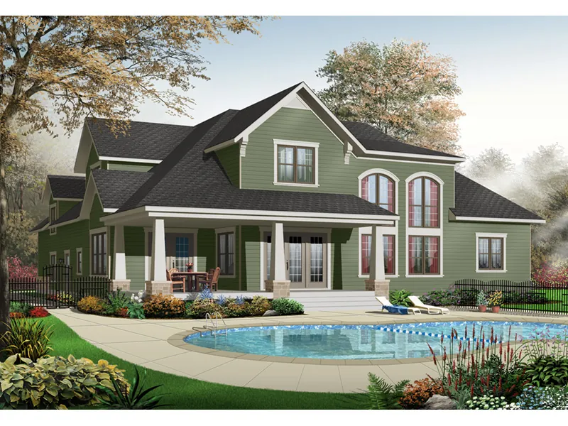 Bungalow House Plan Front Photo 03 - Olin Luxury Arts And Crafts Home 032D-0241 - Shop House Plans and More