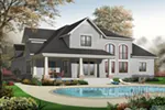 Traditional House Plan Rear Photo 02 - Olin Luxury Arts And Crafts Home 032D-0241 - Shop House Plans and More