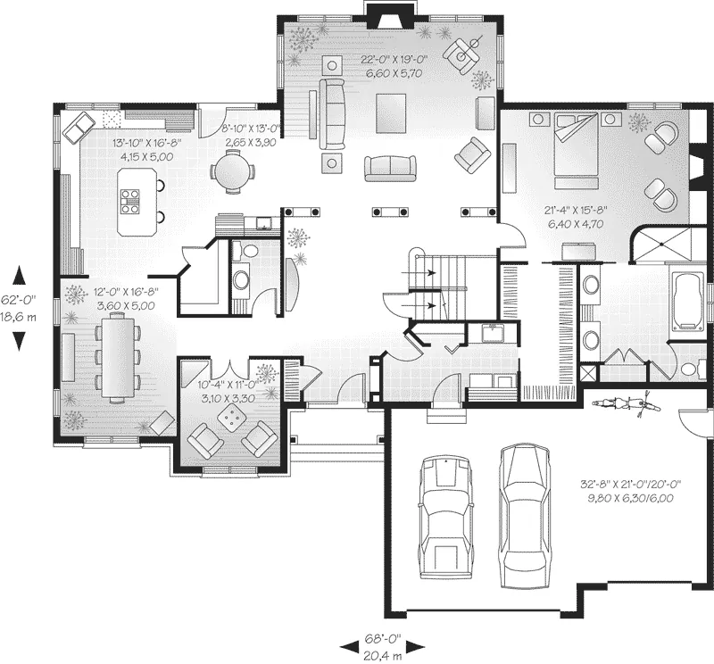 Tudor House Plan First Floor - Courtney Manor Luxury Home 032D-0242 - Search House Plans and More