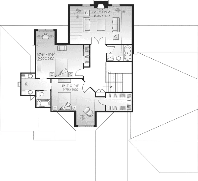 Tudor House Plan Second Floor - Courtney Manor Luxury Home 032D-0242 - Search House Plans and More