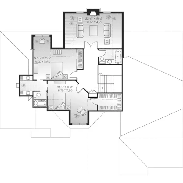 Tudor House Plan Second Floor - Courtney Manor Luxury Home 032D-0242 - Search House Plans and More