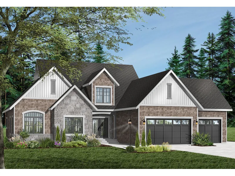 Tudor House Plan Front Photo 01 - Courtney Manor Luxury Home 032D-0242 - Search House Plans and More