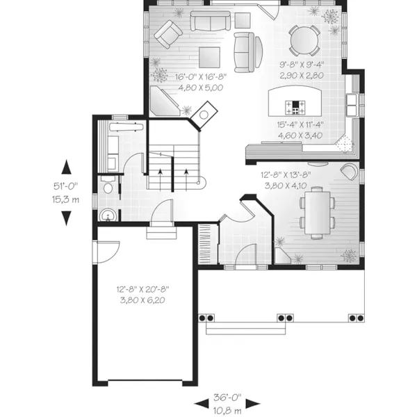 Country House Plan First Floor - Willow Spring Country Home 032D-0247 - Shop House Plans and More