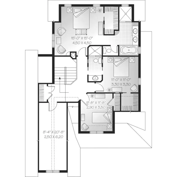 Country House Plan Second Floor - Willow Spring Country Home 032D-0247 - Shop House Plans and More