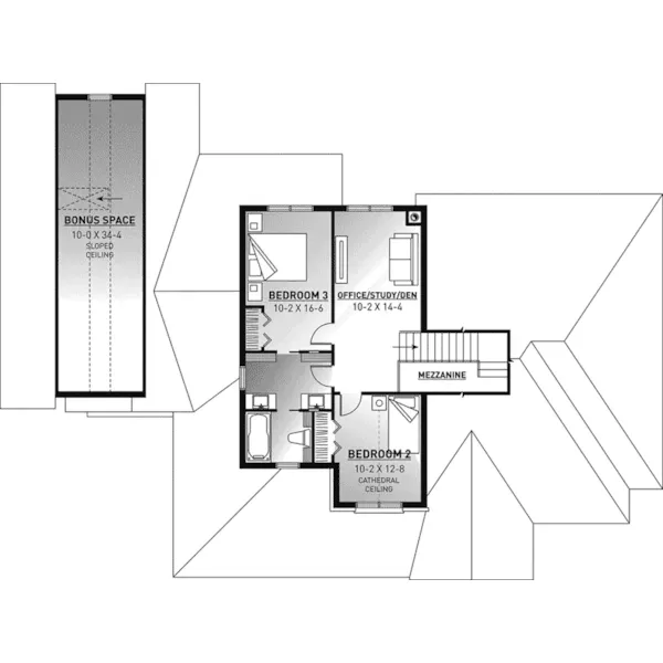 Traditional House Plan Second Floor - Newton Grove Country Farmhouse 032D-0248 - Shop House Plans and More