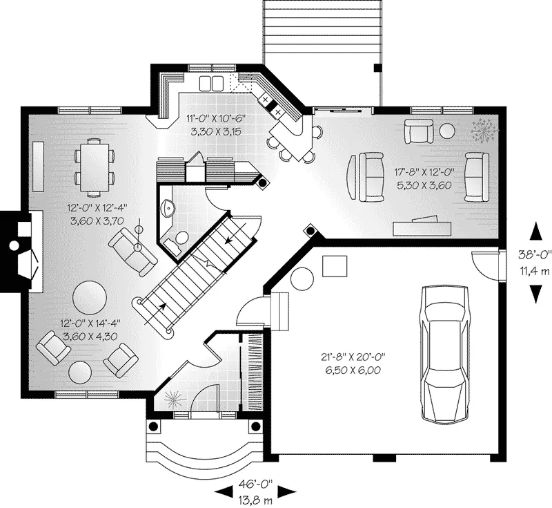 First Floor - Albertson Traditional Home 032D-0251 - Search House Plans and More