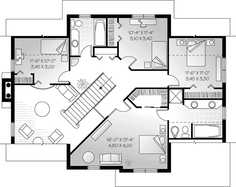 Second Floor - Albertson Traditional Home 032D-0251 - Search House Plans and More