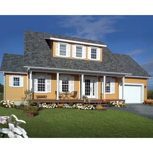 Country Home With Three-Windowed Dormer